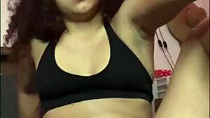 I got horny while stretching on my bed 😈