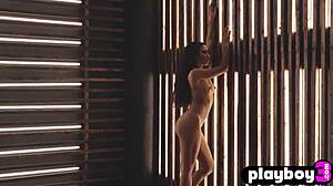 sexy teen fatima kojima posing in lingerie, showing her body