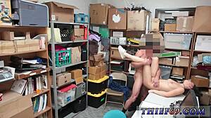 police girl gives blowjob for felony theft in uniform