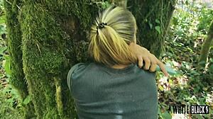 Accidentally Meeting Nymphomaniac In Woods For Pussy Cum