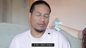 Stepmother helps stepson bring down his erection.