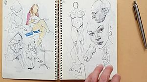 Quick sketch of doggy-style foot fetish in my sketchbook 😘