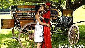 Hey, check out these three hot lesbian girls licking each other so well with toys