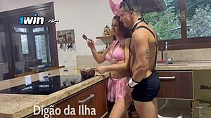 Curvy redhead bunny gets fucked for carrot