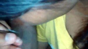 Peruvian teen gives special blowjob to cum