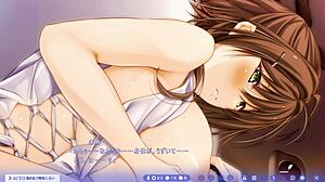 Hatsuse Miki bound in bondage, dancing lewdly on stage