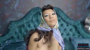 big boobs asian milf asa akira strips solo with tits out