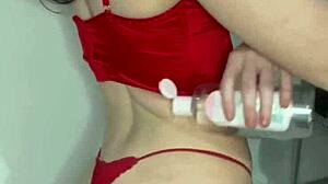 horny british teen girlfriend uses toys pov with friends 😘