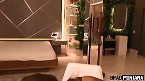 skinny latina debuts rough doggystyle, cums in wet pussy.