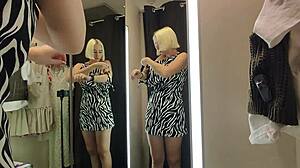 Do You Like My Sexy Clothes? Watch Me Try On Clothes In The Mall Fitting Room