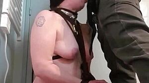 Bondage BJ Leads to Cum and Piss Order