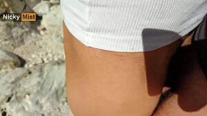 Cumming In Panties And Wearing Them Before Mountains Adventure.