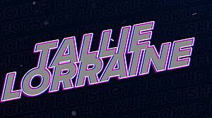 Tiny titties blonde Tallie Lorraine gets fucked on all fours with monster cock!