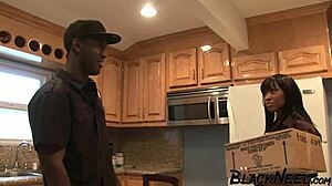 i lick the ebony postwoman's fat ass