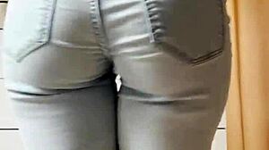 want to see petite blonde strip in tight jeans?