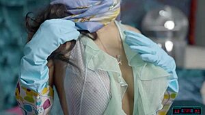 big boobs asian milf asa akira strips solo with tits out