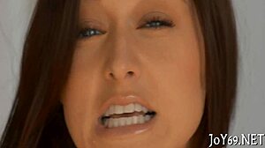 petite 18+ teen fingers her wet tight pussy with dildo