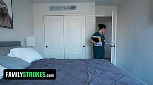 Sexy Stepsis Caught as Stripper by Stepbro!