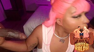 ebony slut mollie gets rough anal creampie