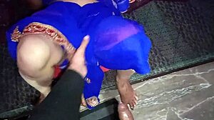 indian stepmother feels intense seduction as stepson fucks her doggystyle bent over leading to cum in mouth creampie