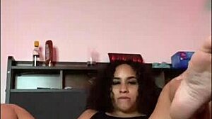 I got horny while stretching on my bed 😈