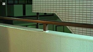 pretty asian shemale's rough anal in home contrasts public solo