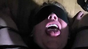 'Blindfolded, jerk off over face, no cum, old man!'