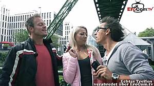 german blonde teen picked up on street for anal threesome 😏