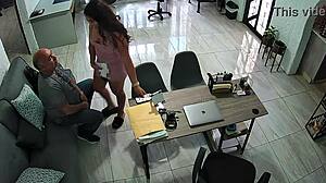 I fucked my old ex-teacher in the living room first.