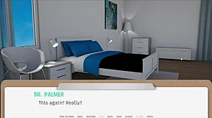 Doktor vyšetřuje MILF pacientku v nemocnici, zaměřuje se na její prsa v kresleném stylu