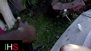 i see this brunette get huge cock in ass