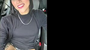 I take beautiful latina home, she sucks cock and squirts