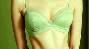 lingerie models pose in flower panties