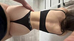 horny girlfriend passionately sucks dick then fucks in doggystyle for creampie