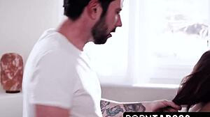 naughty paige owens choked and fucked hard in doggystyle