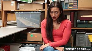 cute shy teen lilly hall gets hard doggystyle fucking as shoplifter