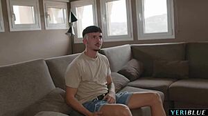 he hires a stripper with no money and fucks her for free - hardcore creampie