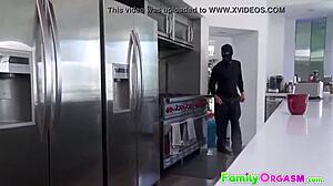 Familyorgasm features not stepdaughter riding thief stepdaddy in old young group with small tits