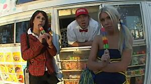 Two Sexy Cheerleaders For A Big Hard Cock