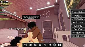 fucked a big black cock slut with blowjob in roblox blacked