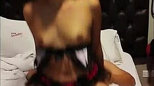 Rossy ebony tries sexy lingerie and gets fucked hard 😍