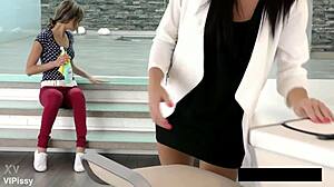 Megan Rain and Gina Gerson Lick Wet Pussies