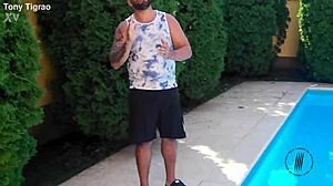 Watch curvy blonde Juju Meirelles riding monster cock in cowgirl and bent over!