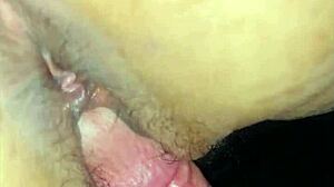 stepbrother licks stepsister's creamy pussy then fucks her doggy 😈