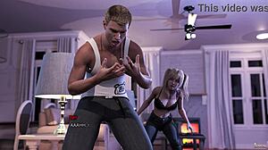 Eighteen-year-old guy fucks babysitter at home