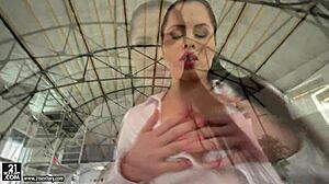 Cassie Right Rides Monster Cock in Skirt, Squirting with Big Ass