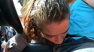 Lucky uber driver, wife swallows jizz with wet ass