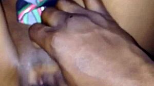 ebony slut gets creamy pussy from monster cock