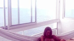 i lick petite latina's shaved pussy non-stop, tasting juices