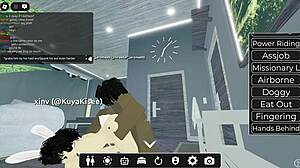 fucked a big black cock slut with blowjob in roblox blacked